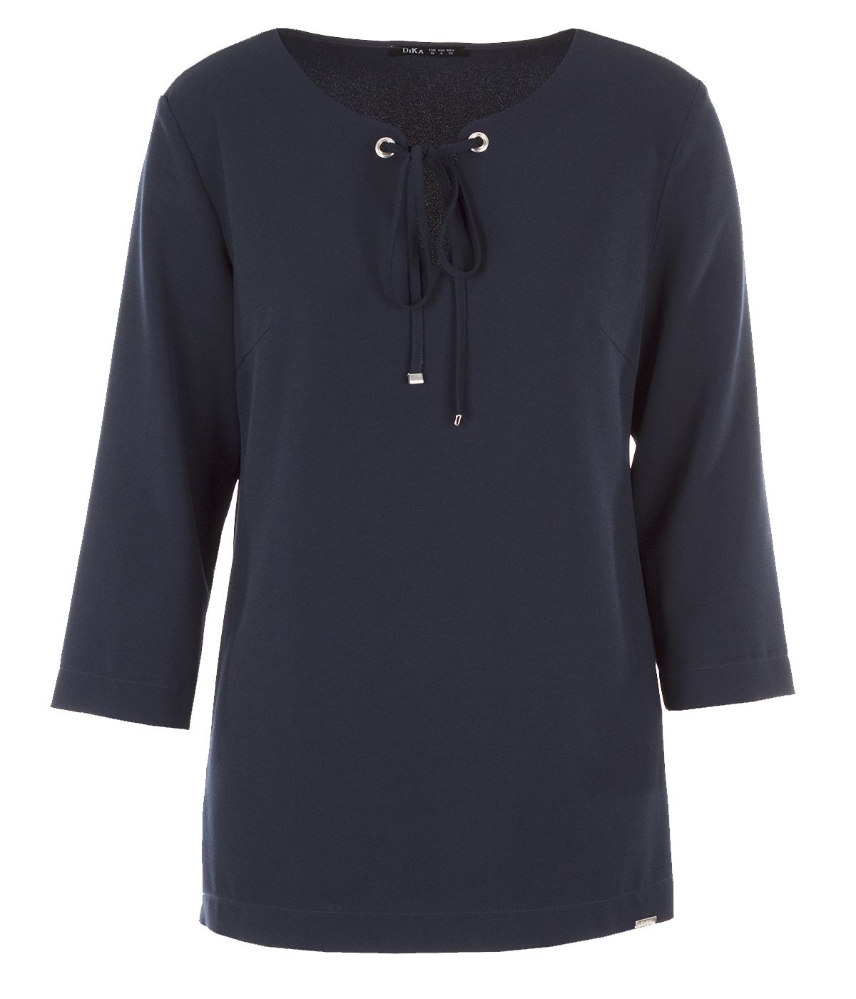 Blouse with 7/8 sleeves and decorative cord on the neckline 0